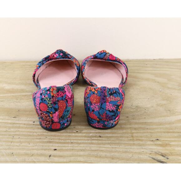 J.crew Shoes D'orsay 10.5 Liberty Print Floral Point Toe Knot Leather Flats - Picture 3 of 8